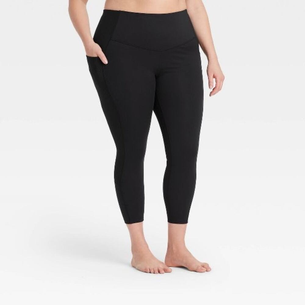 All In Motion Women's Contour Flex High-Rise Ribbed 7/8 Leggings 24.5" NWT SZ 4X